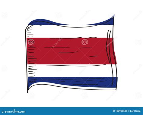 Bandeira da Costa Rica ilustração do vetor Ilustração de patriotismo