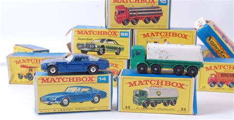 Matchbox Lesney A Collection Of 14x Vintage Matchbox Lesney Boxed Diecast Model Cars Please Vie