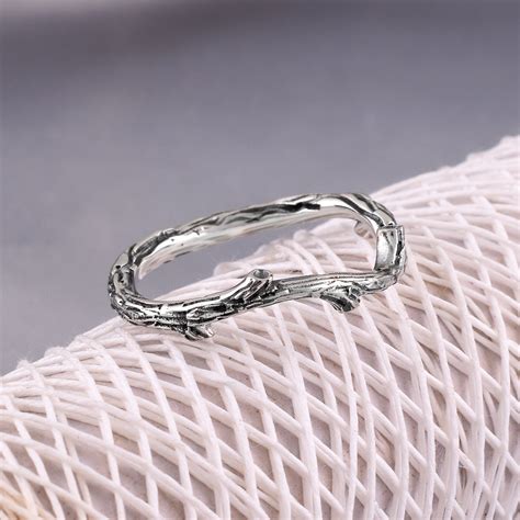 Tree Branch Ring Sterling Silver Twig Engagement Ring Promise Rings