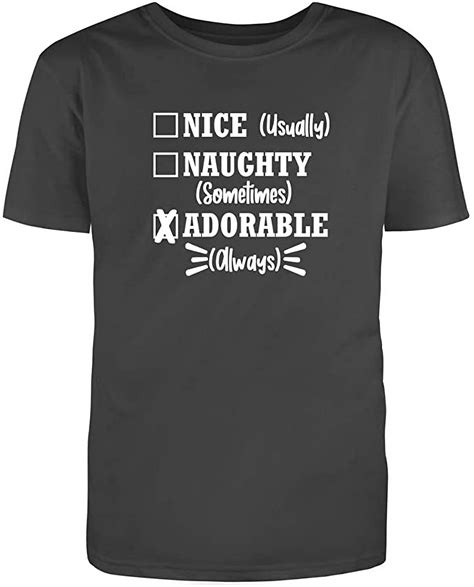 Redbarn Nice Naughty Adorable Great T Novelty Sarcastic Funny Mens Graphic T Shirts