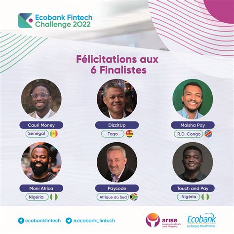 Ecobank Fintech Challenge 2022 Découvrez Les Six Finalistes