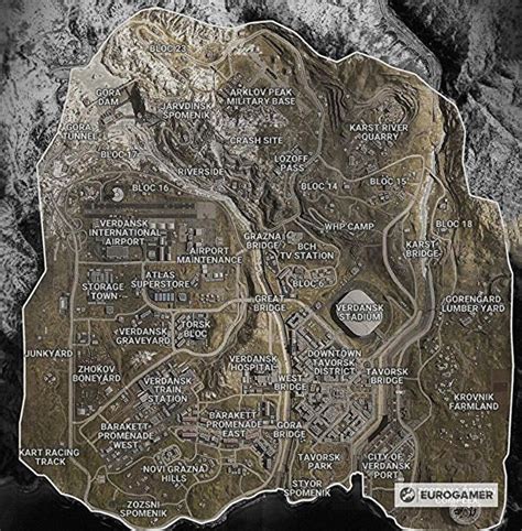 Mapa De Call Of Duty Warzone Mapa De Verdansk Explicado