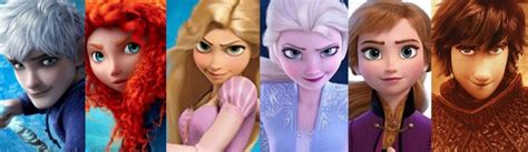 Rise Of The Brave Tangled Frozen Dragons The Super Six Jack Frost Merida Rapunzel Elsa