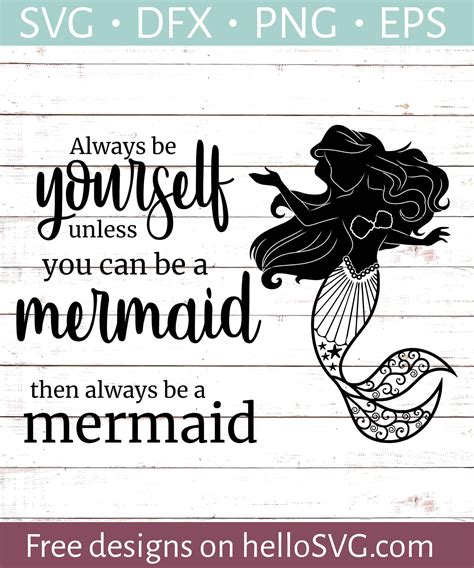 Always Be A Mermaid SVG Free SVG Files HelloSVG