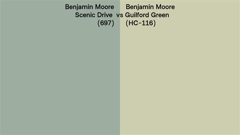 Benjamin Moore Scenic Drive Vs Guilford Green Side By Side Comparison