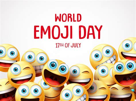 Premium Vector World Emoji Day Vector Banner Background World Emoji