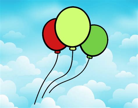 Dibujo de Tres globos pintado por en Dibujos net el día 17 02 20 a las