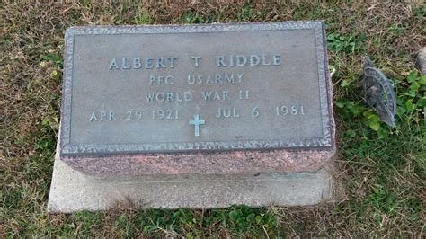 PFC Albert T Riddle 1921 1981 Find A Grave Memorial