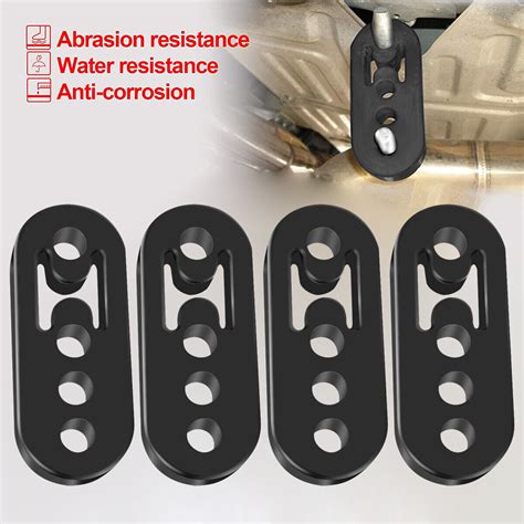 4pcs 4 Holes Universal Rubber Exhaust Hanger Pipe Mount Mounting Bracket Hanger Ebay