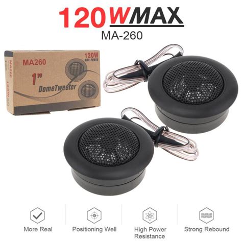 2Pcs 2 Inch Car Tweeter Speakers 4 Ohm 120W Universal High Efficiency