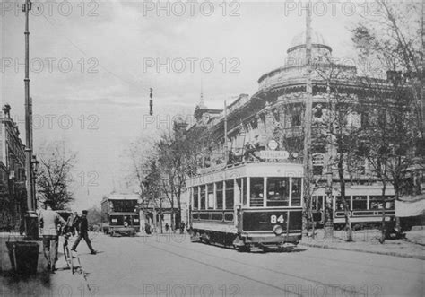 This Is Photo View Of Odessa Ukraine Street Scene With Trolley Or Tram