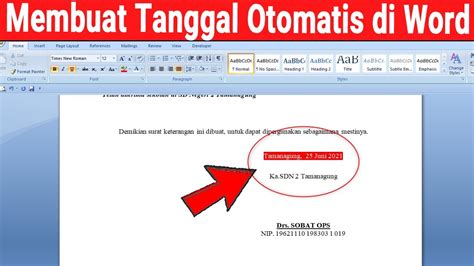 Cara Membuat Tanggal Di Word IMAGESEE