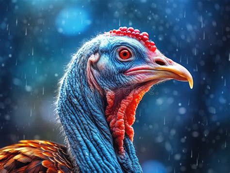 Ai Generated Illustration Wildlife Concept Of Turkey Head Stock