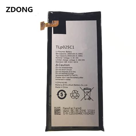 Zdong High Quality Tlp C Battery For Alcatel One Touch Pop Plus