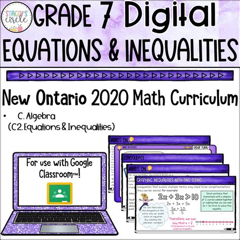 Grade 7 Equations And Inequalities Ontario Math Stacey S Circle