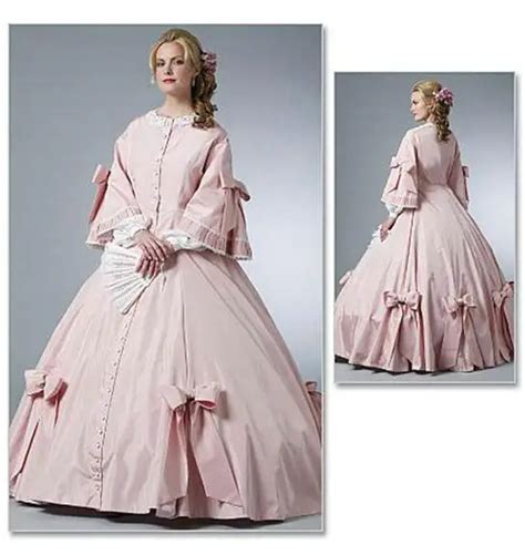 Newall Size Pink Victorian Dresses 1860s Civil War Southern Belle Dress