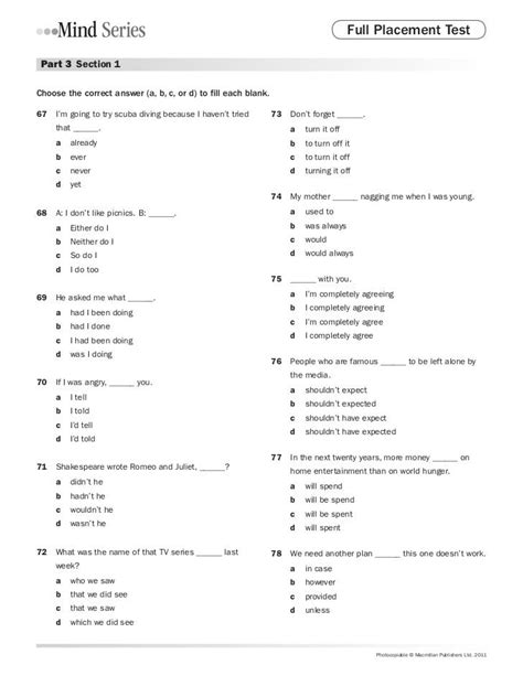 What Is Cambridge English Placement Test Printable Templates Free