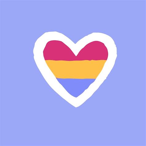 Premium Vector Pansexual Pride Flag In Heart Shape Bisexual Love Lgbt Symbol Lgbtq Rainbow