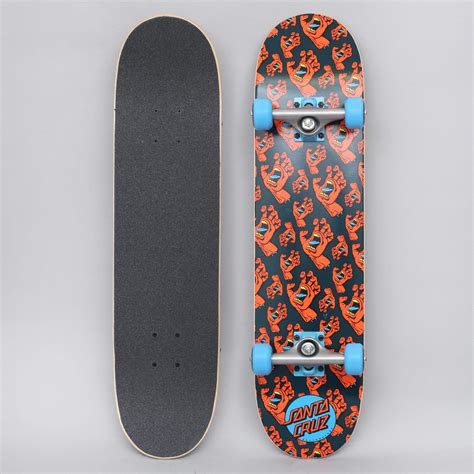 Santa Cruz 75 Hands Allover Complete Skateboard Black Red Slam