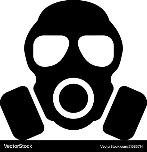 Respirator Gas Mask Flat Icon Royalty Free Vector Image