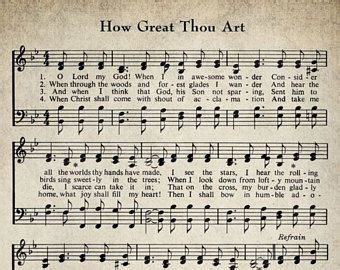 How Great Thou Art Hymn Print Sheet Music Art Hymn Art Hymnal