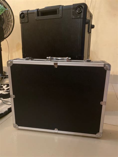 Music Case Hard Box Koper Serbaguna Hitam Silver X X Mic Microphone