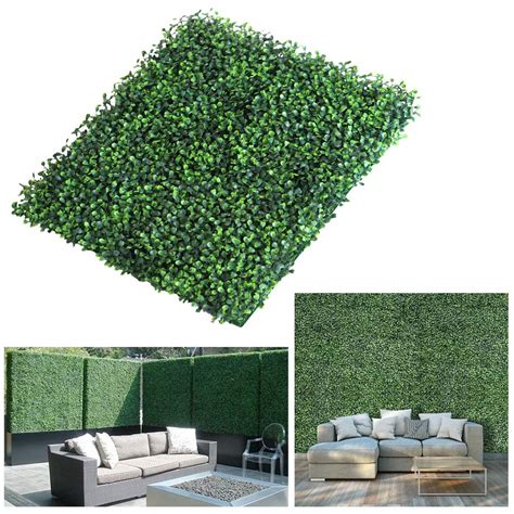 Lita Realistic And Thick Artificial Hedge Boxwood Fence Privacy Screen Panels 20x20 Uv