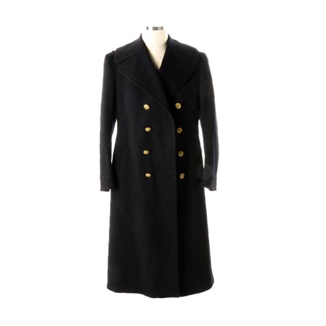 Ww2 Navy Bridge Coat Vintage Military Wool Coat 1940s Uniform