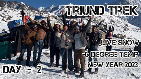 Triund Trek In January 2023 Live Snowfall Day 2 Complete Trek 6