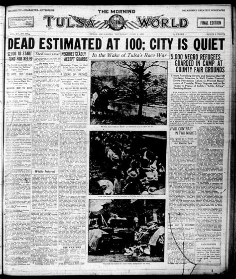 Tulsa Race Massacre: 1921 Tulsa newspapers fueled racism, and one story ...