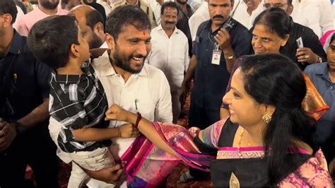 Mlc Kavitha Akka Fun At Talasani Srinivas Yadav Ayyappa Swamy Puja