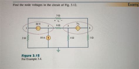 Solved Find The Node Voltages In The Circuit Of Fig 312