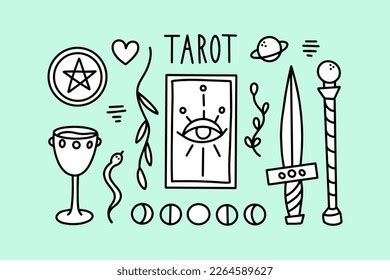 Suits Minor Arcana Tarot Cards Wands Stock Vector Royalty Free