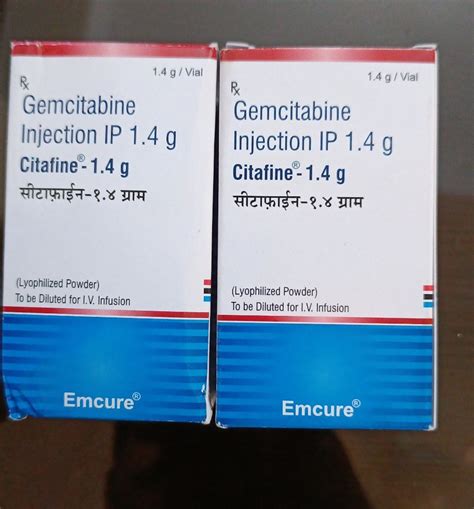 Gemcitabine 1400mg Citafine 1 4 GM Emcure Pharmaceuticals Ltd At Rs