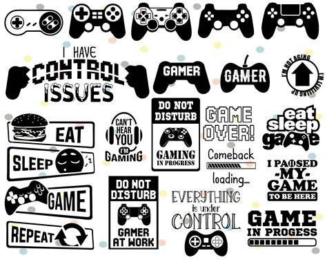 Digital Cut Files Gaming Gamer Bundle Svg Eps Dxf Png Etsy