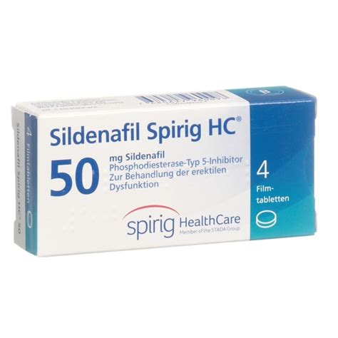 SILDENAFIL Spirig HC Cpr Pell 50 Mg Blist 4 Pce Commander En Ligne