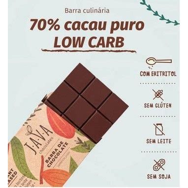 Barra De Chocolate Cacau Lowcarb Pure S Cacau Manteiga De Cacau