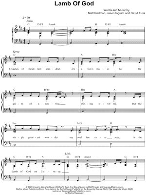 "Lamb of God" Sheet Music - 1 Arrangement Available Instantly - Musicnotes