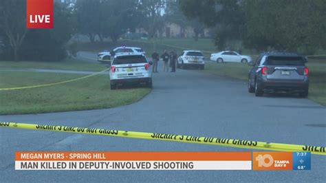 Fdle Man Killed In Deputy Involved Shooting In Spring Hill