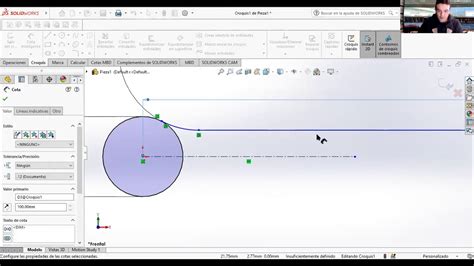 Practicando Solidworks Saliente Base Barrido Youtube