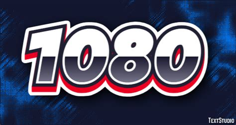 1080 Text Effect and Logo Design Number