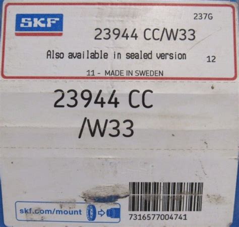 NEW SKF 23944 CC W33 SPHERICAL ROLLER BEARING 23944CCW33 SB