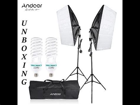 Andoer Photography Studio Lighting Kit Unboxing YouTube