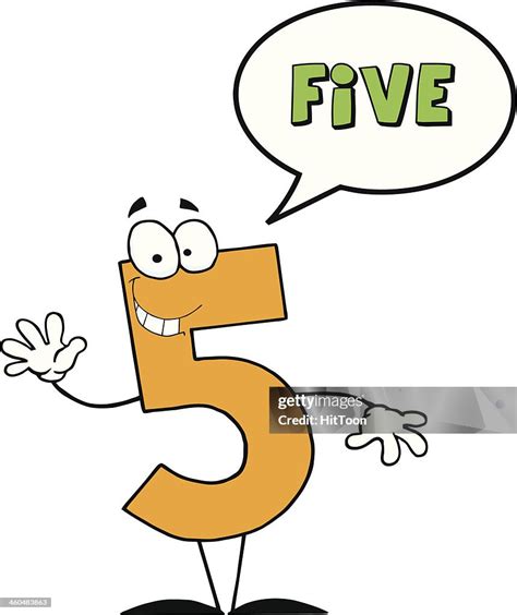 Cartoon Mascot Friendly Number Five High-Res Vector Graphic - Getty Images