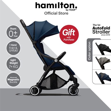 Hamilton X1 Plus Stroller Lightweight One Hand Auto Fold Magnetic