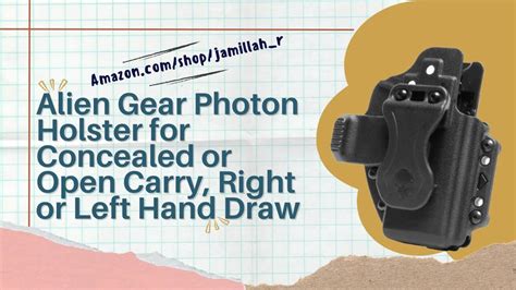 Alien Gear Photon Holster Review Flexibility For Right Left Draw Sig