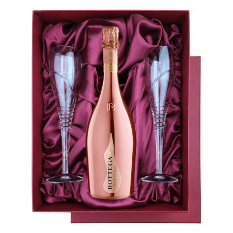 Bottega Gold Rose Sparkling Prosecco 75cl In Red Luxury Presentation