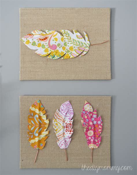 Make Fabric Feather Wall Art