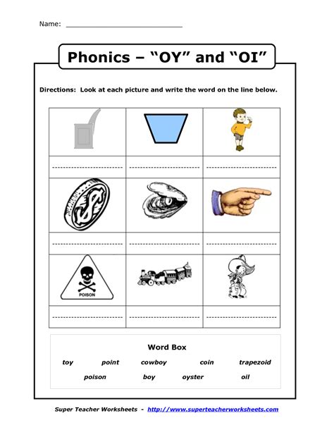 Words With Diphthongs Oi And Oy