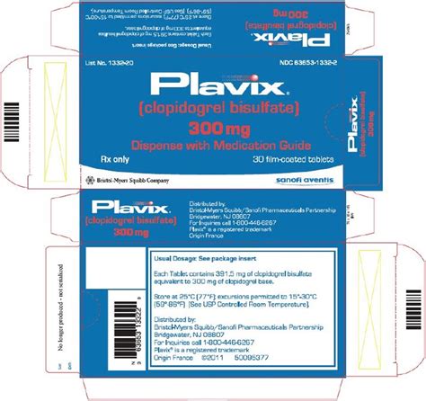 Plavix Clopidogrel Bisulfate Tablet Film Coated